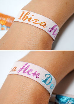 Ibiza Hen Do Party Wristbands Favours, 7 of 9
