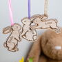 Personalised Wooden Bunny Easter Basket Name Tag, thumbnail 4 of 8