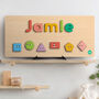 Personalised Brights Premium Shapes Wooden Name Puzzle, thumbnail 1 of 5
