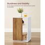 White Side Table Bedside Table With Open Storage, thumbnail 7 of 9