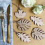 Personalised Wedding Place Setting Laser Cut Leaves, thumbnail 1 of 12