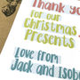 12 Personalised Christmas Robin Thank You Cards, thumbnail 3 of 4