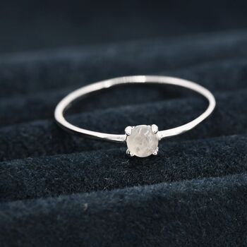 Milky Moonstone Ring In Sterling Silver, 5 of 11