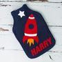 Space Rocket Hot Water Bottle Cover Personalised, thumbnail 2 of 5