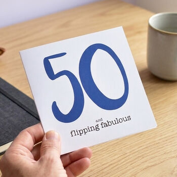 50 And Flipping Fabulous 50th Birthday Card, 2 of 4