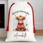 Highland Cow Christmas Sack, thumbnail 1 of 3