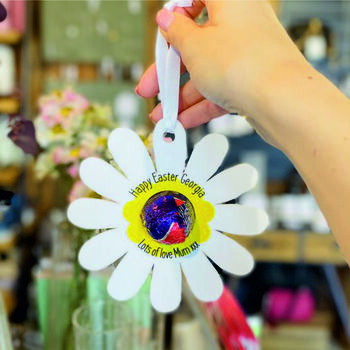 Personalised Creme Egg Daisy Easter Decoration, 2 of 3