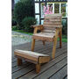 One Seater Garden Seat Lounger With Foot Rest, thumbnail 3 of 4