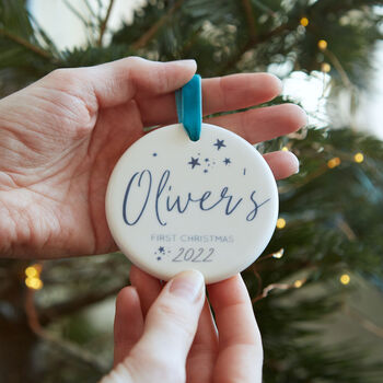 Personalised First Christmas Bauble Decoration, 8 of 8