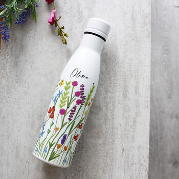Personalised Wild Flower Eco Friendly Drinks Bottle, 11 of 12