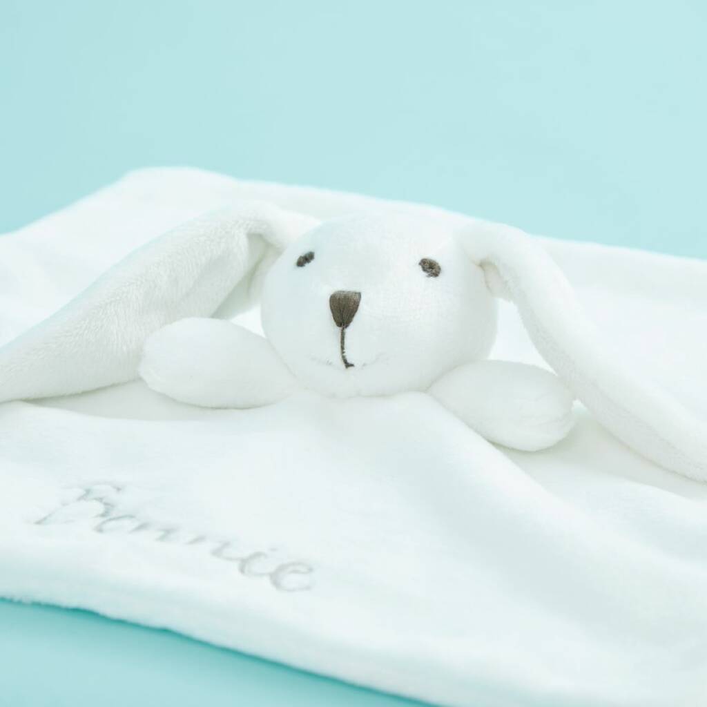 Personalised White Bunny Comforter By My 1st Years