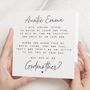 Personalised Will You Be My Godmother Card For Auntie, thumbnail 1 of 7