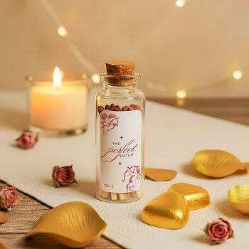 Personalised Valentine’s Candle Gift Set With Matches Jar, 10 of 10