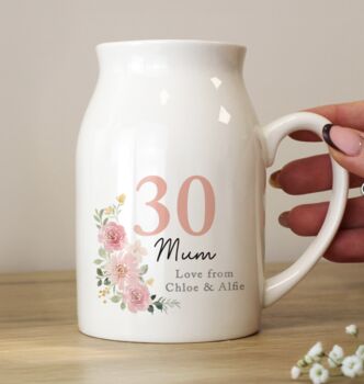 Personalised Floral Birthday Jug Vase, 3 of 4
