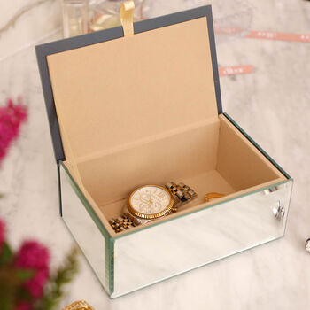 Personalised Mirrored Jewellery Box Wedding Gift, 3 of 8