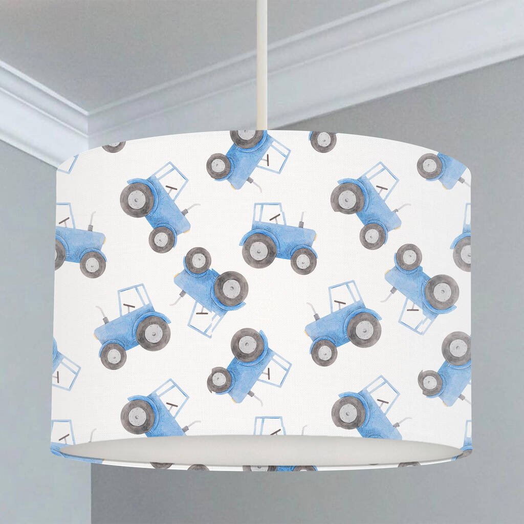 Blue Tractor Lampshade, 1 of 2