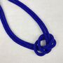 Fair Trade Handmade Glass Bead Knot Tube Necklace 55cm, thumbnail 5 of 12