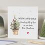 Personalised Mum And Dad Christmas Card, thumbnail 1 of 7