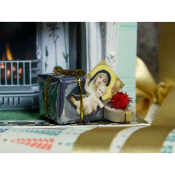 Deluxe Georgian Christmas Firelace Card, 4 of 6