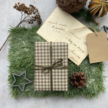 Gingham Paper Fibre Wrapping Paper, 10 of 12