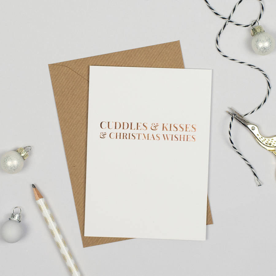 rose gold christmas cards