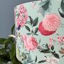 Pale Green Bold Floral Velvet Lampshades, thumbnail 2 of 9