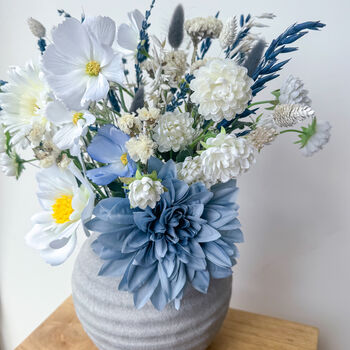 Blue And White Artificial Flower Arrangement, 5 of 6
