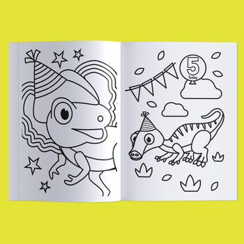 Personalised Dinosaur Birthday Colouring Book, 4 of 4