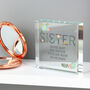 Floral Sister Personalised Crystal Token, thumbnail 5 of 8