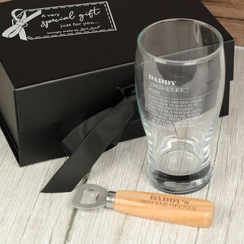 Daddy Dictionary Definition Pint Glass And Gift Set, 3 of 6