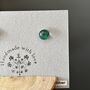 Green Sparkly Fused Glass Sterling Silver Stud Earrings, thumbnail 9 of 9