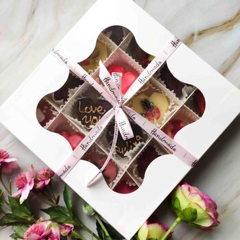 Handmade Personalised Chocolate Hearts Gift Box, 7 of 8