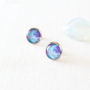 Blue And Magenta Galaxy Earrings, thumbnail 3 of 8