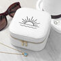 Sunset White Square Travel Jewellery Case, thumbnail 3 of 10