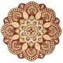 Floral Area Rug In Red / Taupe, thumbnail 3 of 3