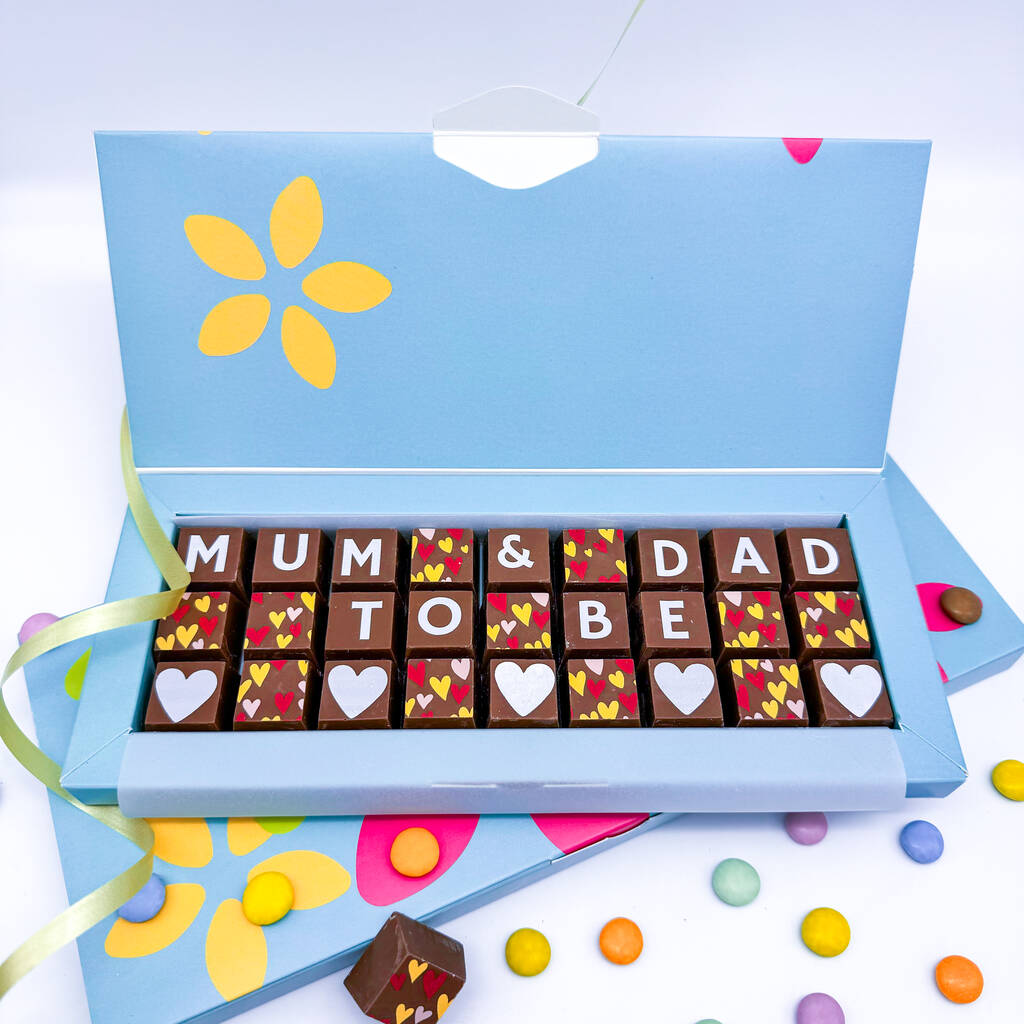 Mum And Dad To Be Personalised Chocolate Gift, 1 of 5