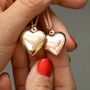 Engraved Heart Locket Hidden Message Box Necklace, thumbnail 1 of 12