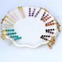 Precious Stone Drop Earrings On Hoops, thumbnail 8 of 10