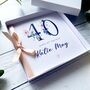 40th Birthday Card For Her, Navy With Pearls, thumbnail 2 of 6