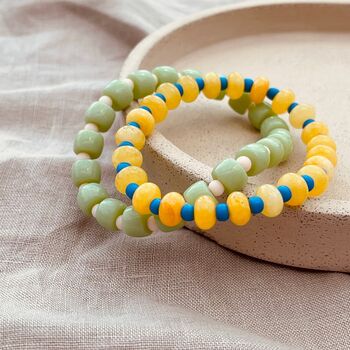 Capri Yellow Jade Bead Bracelet, 6 of 6