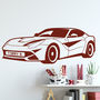 Personalised Race Car Wall Sticker Gift For Boys Room, thumbnail 1 of 2