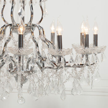 Antique French Chandelier In Chrome 12 Branches, 2 of 3