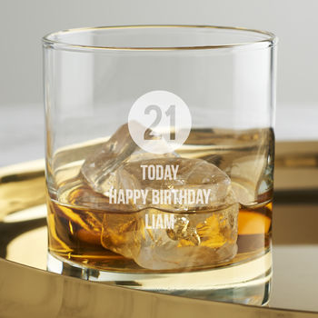 Personalised Special Age Birthday Whisky Glass For Him, 4 of 6