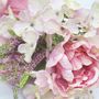 Soft Pink Artificial Bouquet In Light Bulb Vase, thumbnail 6 of 7