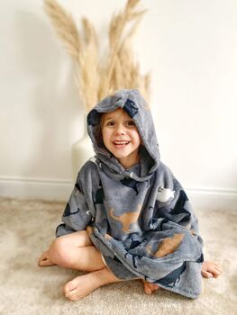 Grey Cat Print Snuggle Hoodie, 3 of 4