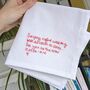 Personalised Wedding Gift Handkerchief With Handwritten Message, thumbnail 2 of 7
