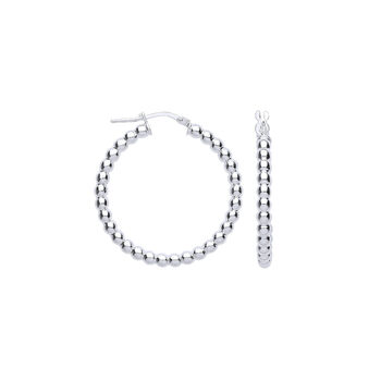 Bohemian Rhythm Sterling Silver Hoop Earrings, 3 of 4