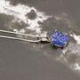 Raw Tanzanite Sterling Silver Pendant Necklace, thumbnail 2 of 6