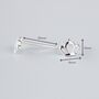 Sterling Silver Tiny Crown Stud Earrings, thumbnail 3 of 5