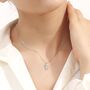 Sterling Silver Delicate Oak Leaf Pendant Necklace, thumbnail 8 of 11